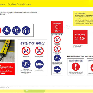 5 in 1 Safety Signage Escalator - Sticker